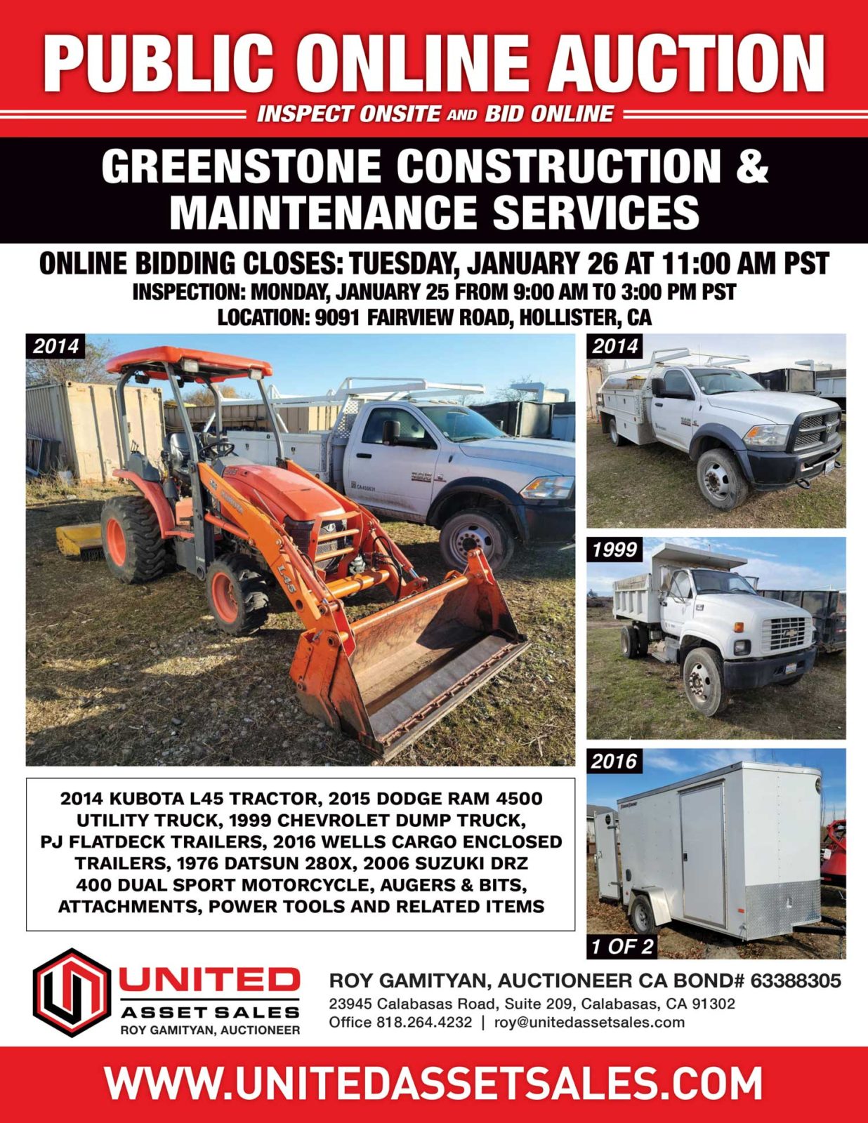 PAST AUCTIONS ARCHIVE | United Asset Sales